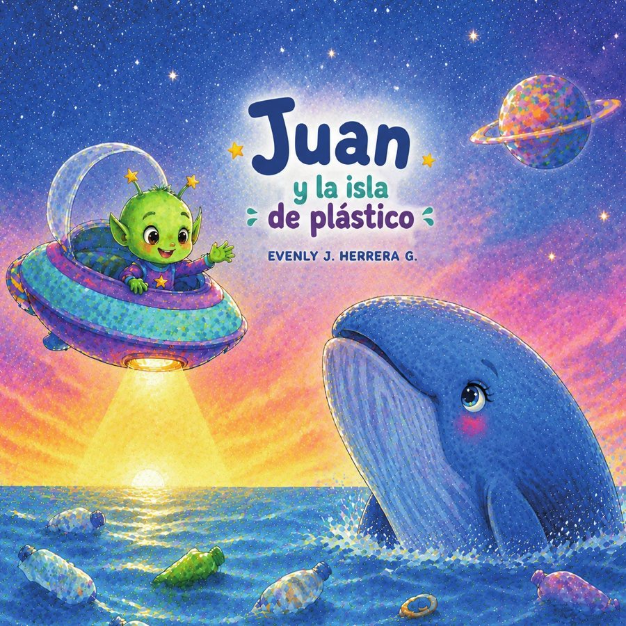 Juan el niño de Celestia junto a Emilia la ballena